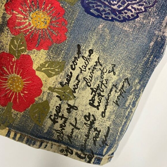 Allen B Hand Painted Denim Skirt - Picture 7 of 15